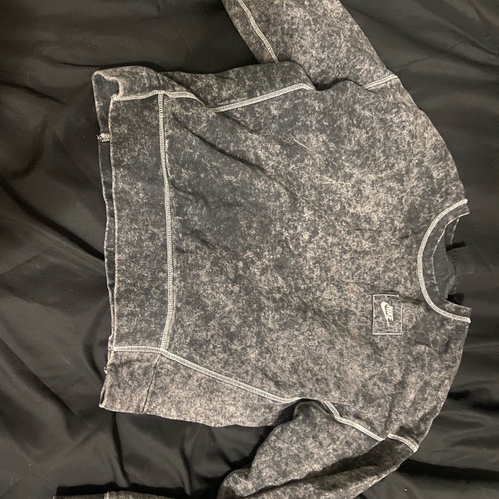 Nike Black and Gray Crew Neck Sweater